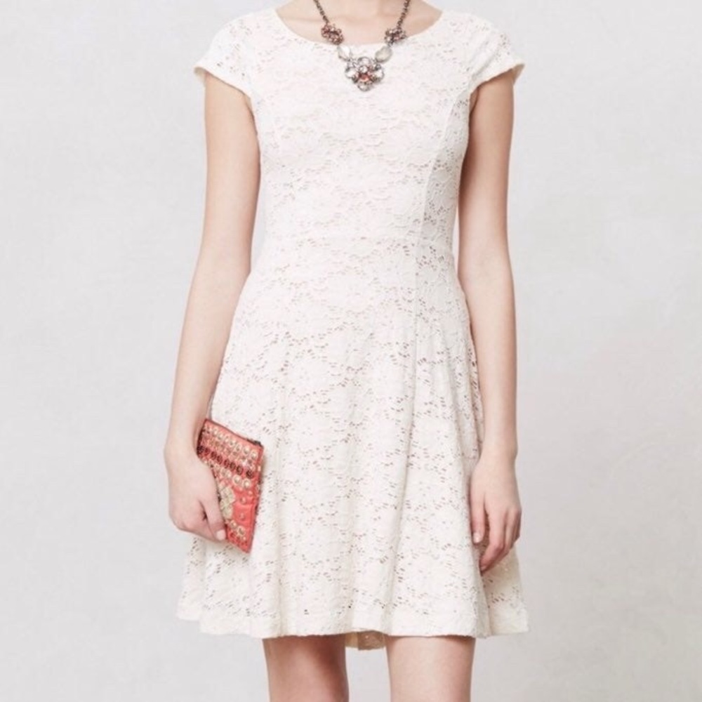 Anthropologie Maeve Dayflower Lace Dress